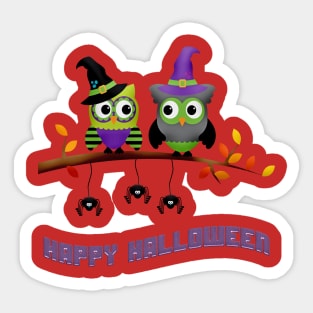 Happy Halloween Owl Sticker